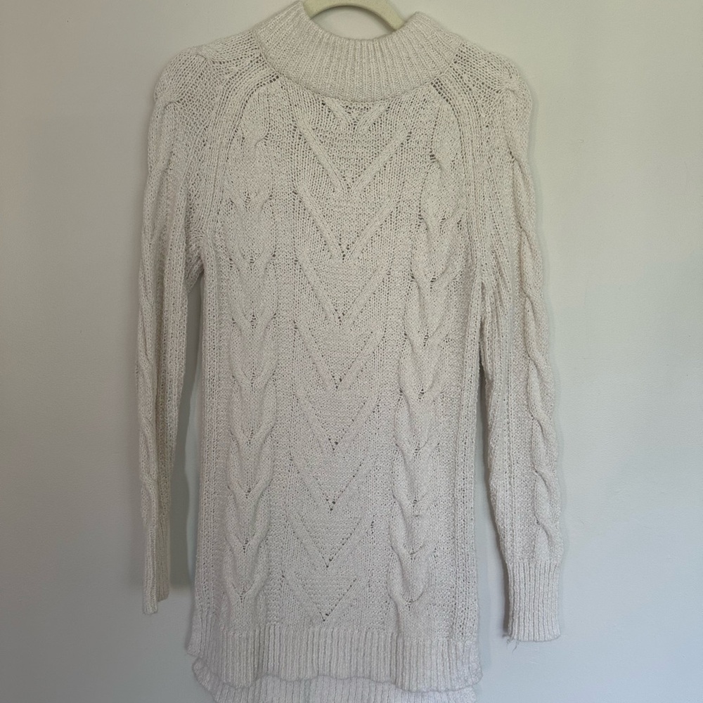 Old Navy‎ Cream Cable Knit Turtleneck Sweater Dress | Women’s Small
